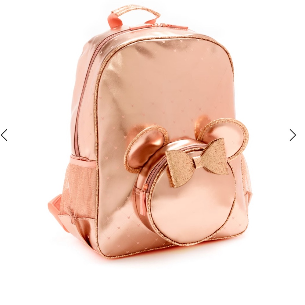 Disney rosegold Backpack with Unique Metallic Finish